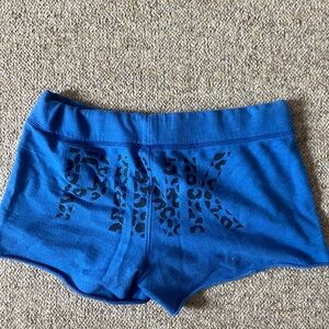 PINK Victoria's Secret Blue Leopard Print Shorts